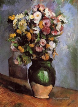 Flowers in an Olive Jar Paul Cezanne Oil Paintings